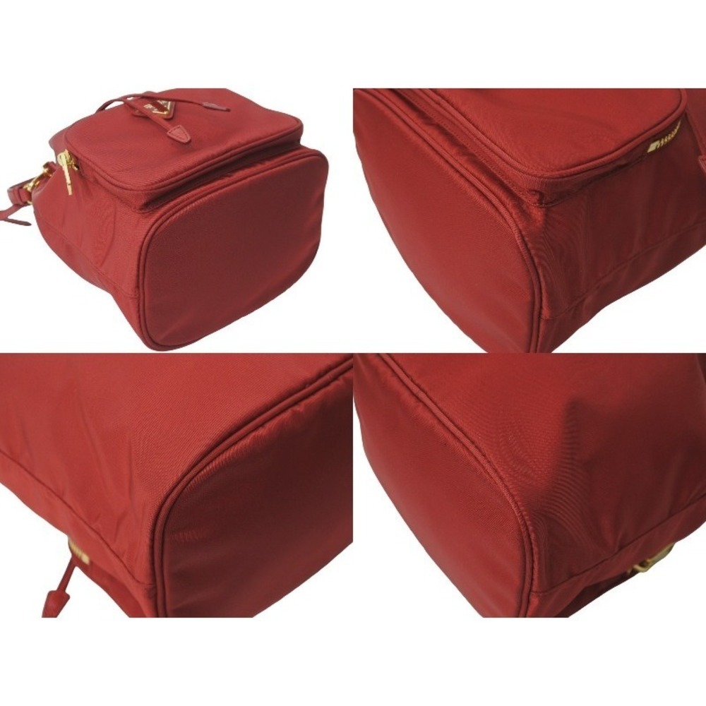 PRADA handbag triangle logo red drawstring closure - Picture 6 of 9